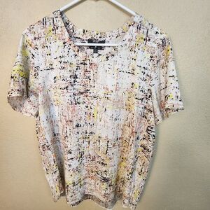 Lord & Taylor 424Fifth Splash Print Blouse Medium NWT (5687)